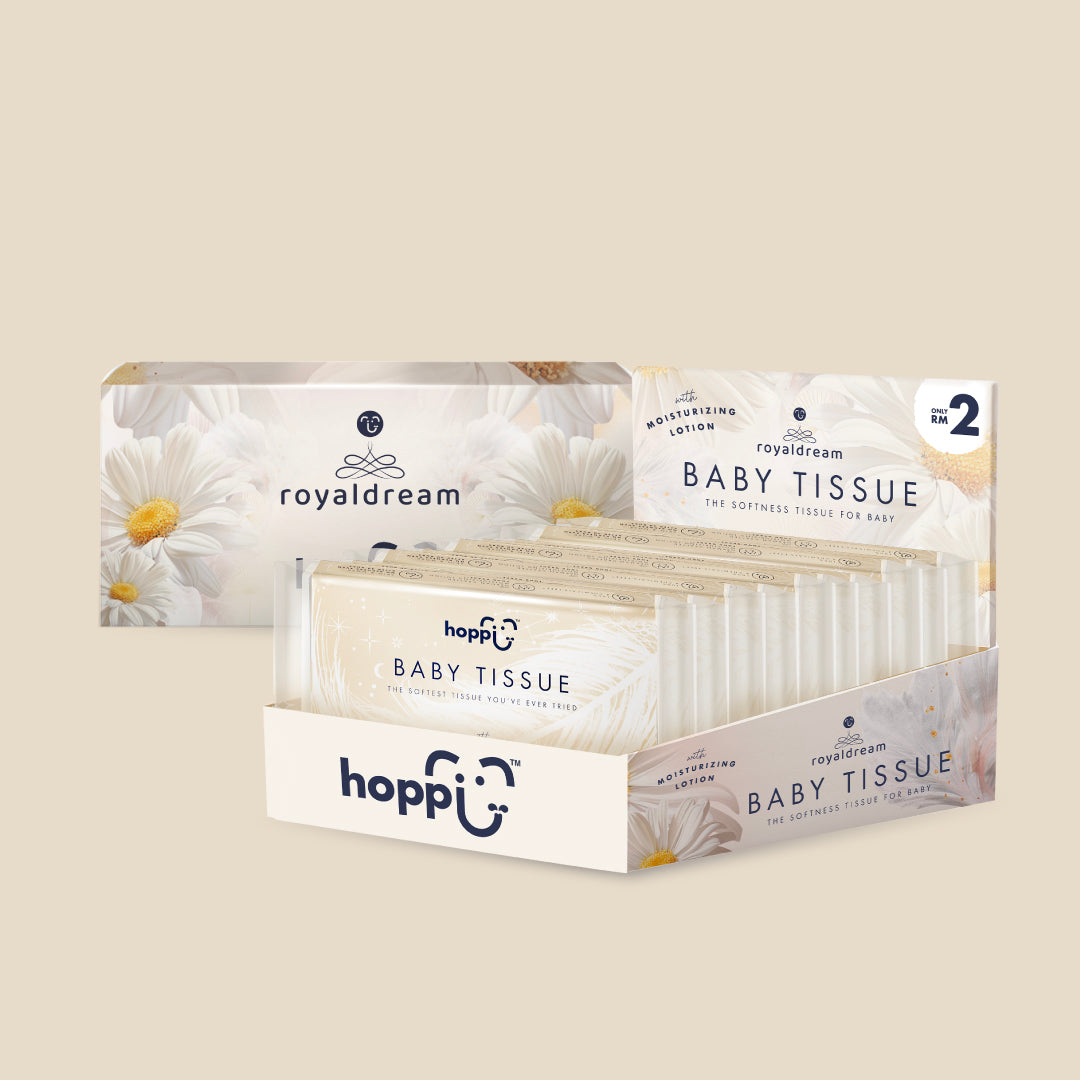 Hoppi RoyalDream Baby Tissue (40 Wipes x 10 Packs)