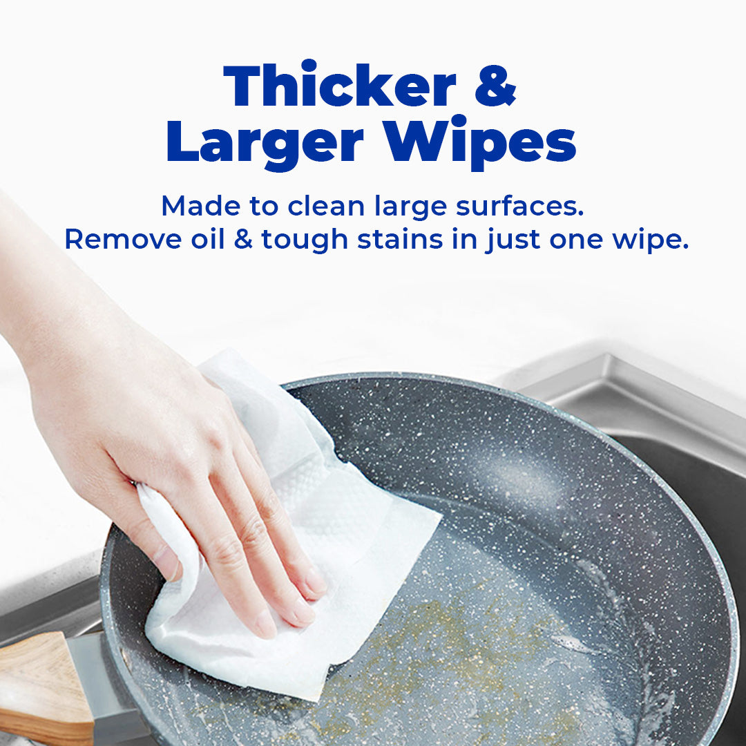 [CARTON DEAL] Alcean Thicker & Larger Kitchen Wipes (40 Wipes x 12 Packs)