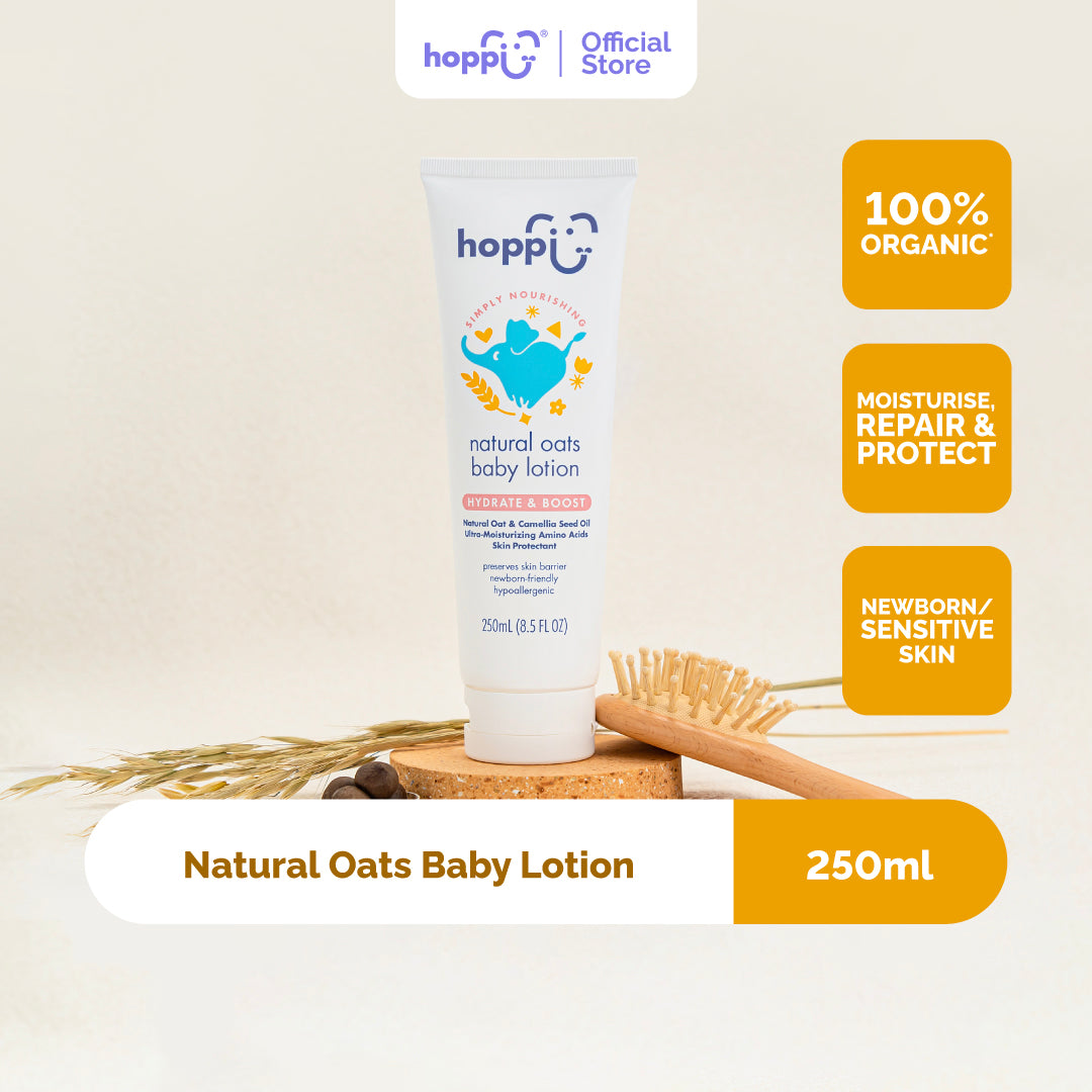 [2-in-1 COMBO] Natural Oats Baby Bath (500ml) & Natural Oats Baby Lotion (250ml)