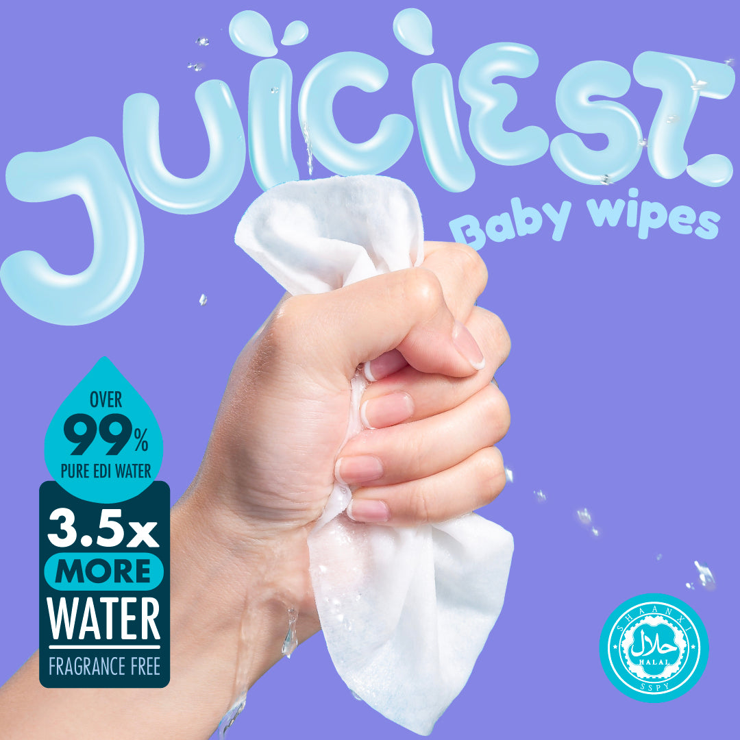 Hoppi Premium Wipes [German Dermatologically Tested] with Halal Certified (80 Wipes x 3 Packs)