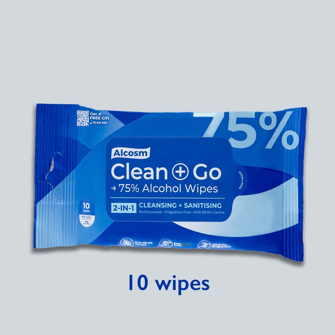 [CARTON DEAL] Alcean 75% Classic Alcohol Wipes (10 Wipes x 20 Bundles x 6 Packs)