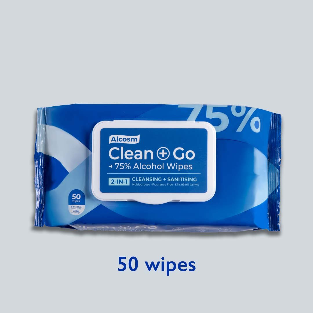 [CARTON DEAL] Alcean 75% Classic Alcohol Wipes (50 Wipes x 8 Bundles x 3 Packs)